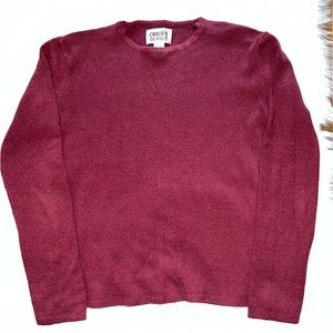 Chico’s Design Maroon Linen sweater Size 0